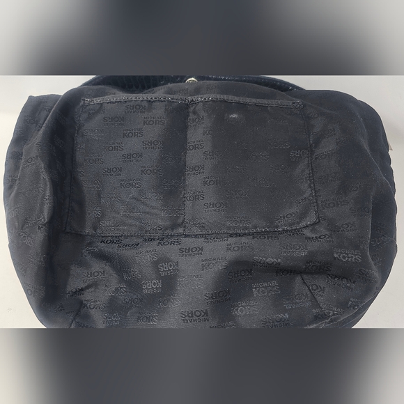 **$OLD*Michael Kors Lilly Black Snakeskin Print Leather Slouchy Hobo Shoulderbag - Picture 14 of 15